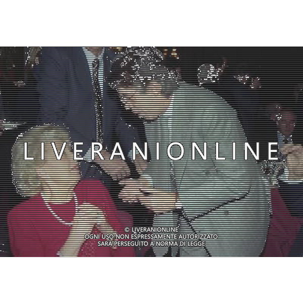 20-12-1998 MILANO HOTEL PRINCIPE E SAVOIA FESTA NATALIZIA LEGA CALCIO nella foto lady renata fraizzoli e massimo moratti ag aldo liverani sas