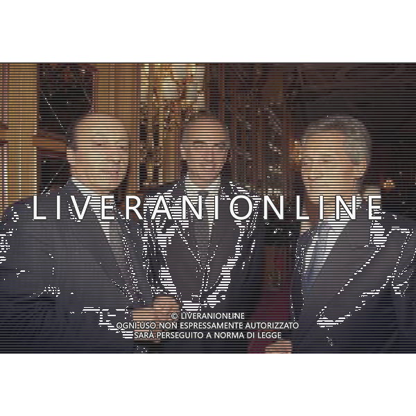20-12-1998 MILANO HOTEL PRINCIPE E SAVOIA FESTA NATALIZIA LEGA CALCIO nella foto luciano moggi-antonio giraudo e sergio cragnotti ag aldo liverani sas