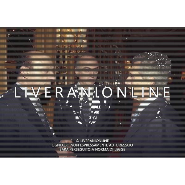 20-12-1998 MILANO HOTEL PRINCIPE E SAVOIA FESTA NATALIZIA LEGA CALCIO nella foto luciano moggi-antonio giraudo e sergio cragnotti ag aldo liverani sas