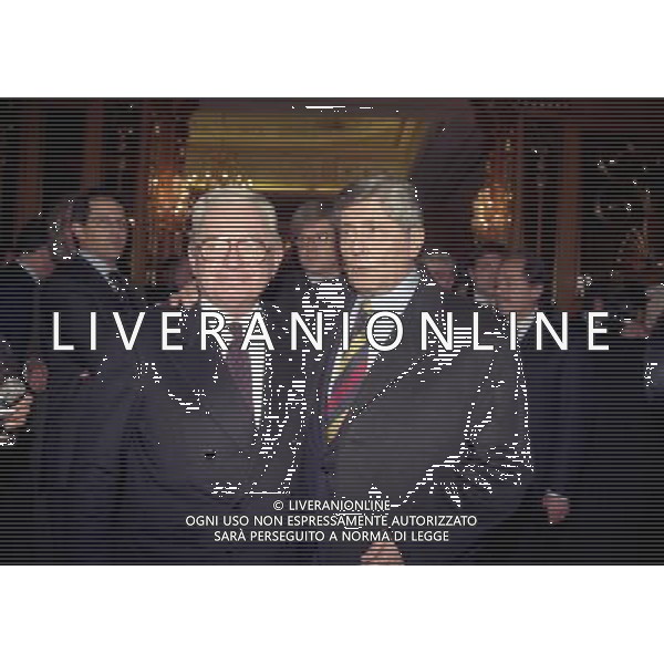 20-12-1998 MILANO HOTEL PRINCIPE E SAVOIA FESTA NATALIZIA LEGA CALCIO nella foto vittorio chiusano e luciano nizzola ag aldo liverani sas