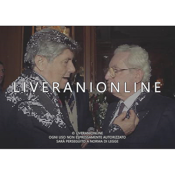 20-12-1998 MILANO HOTEL PRINCIPE E SAVOIA FESTA NATALIZIA LEGA CALCIO nella foto vittorio chiusano e luciano nizzola ag aldo liverani sas