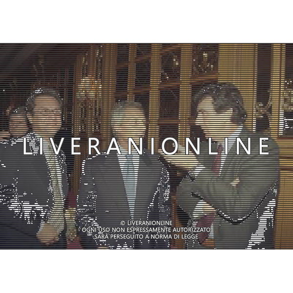 20-12-1998 MILANO HOTEL PRINCIPE E SAVOIA FESTA NATALIZIA LEGA CALCIO nella foto sergio cragnotti e dino zoff con julio velasco ag aldo liverani sas