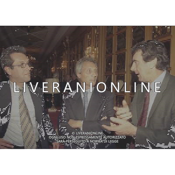 20-12-1998 MILANO HOTEL PRINCIPE E SAVOIA FESTA NATALIZIA LEGA CALCIO nella foto sergio cragnotti e dino zoff con julio velasco ag aldo liverani sas