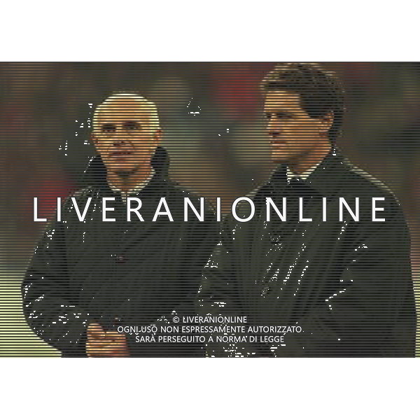 MILANO-28-10-1997 PARTITA AMICHEVOLE PER L\'ADDIO AL CALCIO DI FRANCO BARESI MILAN RESTO DEL MONDO NELLA FOTO ARRIGO SACCHI E FABIO CAPELLO AG ALDO LIVERANI SAS
