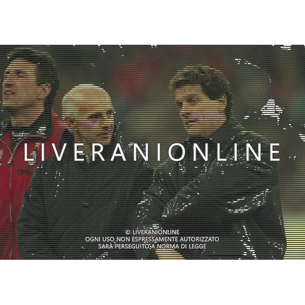 MILANO-28-10-1997 PARTITA AMICHEVOLE PER L\'ADDIO AL CALCIO DI FRANCO BARESI MILAN RESTO DEL MONDO NELLA FOTO ARRIGO SACCHI E FABIO CAPELLO AG ALDO LIVERANI SAS