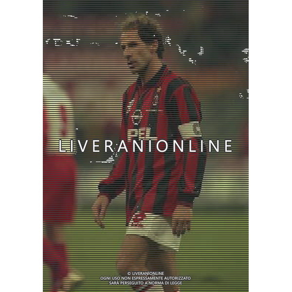MILANO-28-10-1997 PARTITA AMICHEVOLE PER L\'ADDIO AL CALCIO DI FRANCO BARESI MILAN RESTO DEL MONDO NELLA FOTO FRANCO BARESI AG ALDO LIVERANI SAS