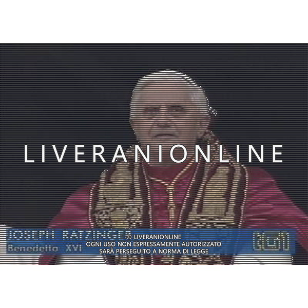 Roma 19/04/2005 Citta\' Del vaticano Eletto il Nuovo papa Joseph Ratzinger Benedetto XVI ag.aldo liverani- Citare La Fonte televisiva