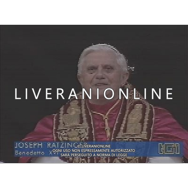 Roma 19/04/2005 Citta\' Del vaticano Eletto il Nuovo papa Joseph Ratzinger Benedetto XVI ag.aldo liverani- Citare La Fonte televisiva