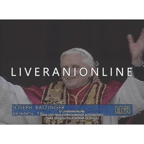 Roma 19/04/2005 Citta\' Del vaticano Eletto il Nuovo papa Joseph Ratzinger Benedetto XVI ag.aldo liverani- Citare La Fonte televisiva