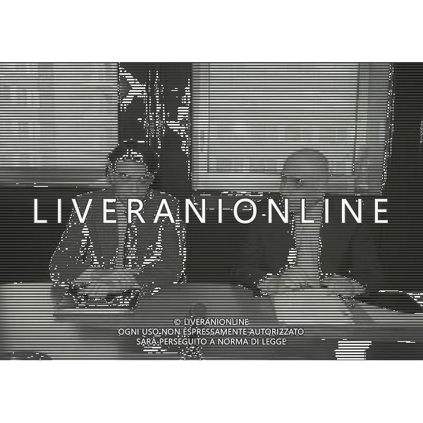 RETROSPETTIVA ADRIANO GALLIANIAMMINISTRATORE DELEGATO MILAN 1995-1996 NELLA FOTO ADRIANO GALLIANI CON MASSIMO MORATTI AG ALDO LIVERANI SAS