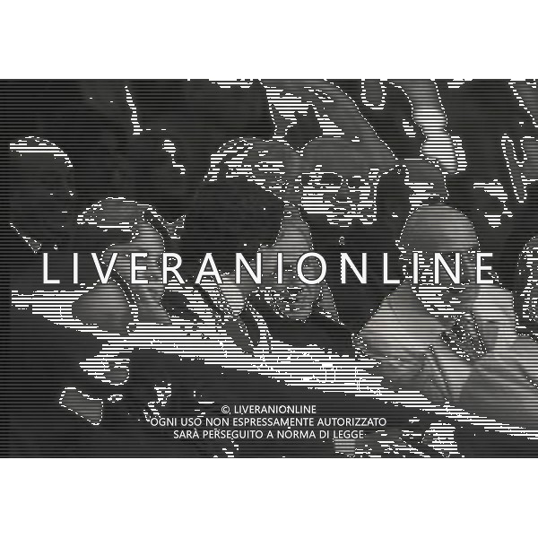 1997-1998 RETROSPETTIVA ADRIANO GALLIANI AMMINISTRATORE DELEGATO MILAN NELLA FOTO ADRIANO GALLIANI CON SILVIO BERLUSCONI E GIORGIO FOSSA AG ALDO LIVERANI SAS
