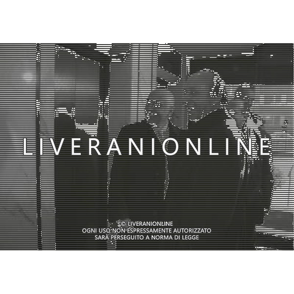 1996 MILANO SEDE LEGA CALCIO SERIE A RIUNIONE PRESIDENTI NELLA FOTO ADRIANO GALLIANI CON LUCIANO MOGGI AG ALDO LIVERANI SAS