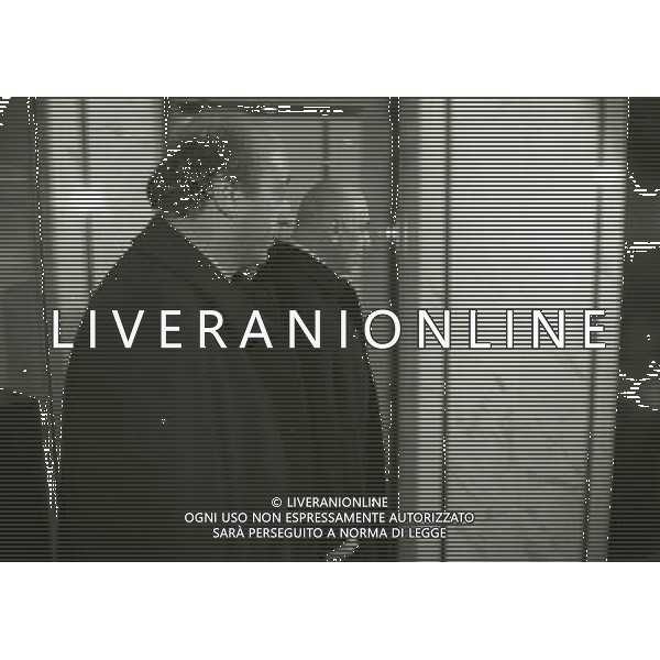 1996 MILANO SEDE LEGA CALCIO SERIE A RIUNIONE PRESIDENTI NELLA FOTO ADRIANO GALLIANI CON LUCIANO MOGGI AG ALDO LIVERANI SAS