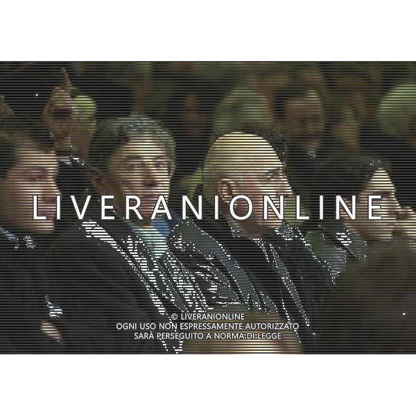 1996-1997 RETROSPETTIVA ADRIANO GALLIANI AMMINISTRATORE MILAN CALCIO NELLA FOTO ADRIANO GALLIANI CON UMBERTO BOSSI AG ALDO LIVERANI SAS