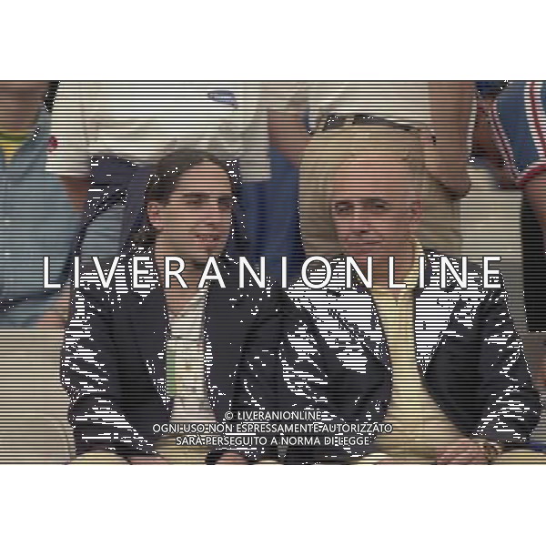 1996-1997 RETROSPETTIVA ADRIANO GALLIANI AMMINISTRATORE MILAN CALCIO NELLA FOTO ADRIANO GALLIANI CON IL FIGLIO AG ALDO LIVERANI SAS