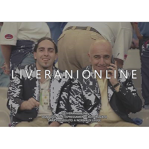 1996-1997 RETROSPETTIVA ADRIANO GALLIANI AMMINISTRATORE MILAN CALCIO NELLA FOTO ADRIANO GALLIANI CON IL FIGLIO AG ALDO LIVERANI SAS