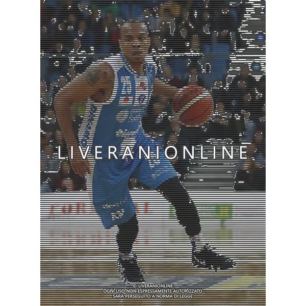 Lega Basket serie A Victoria Libertas Pallacanestro Pesaro - Banco di Sardegna Sassari 13/01/2018 nella foto: Hatcher Williams Â©Claudio Zamagni/Agenzia Aldo Liverani Hatcher Williams during basketball match between Victoria Libertas Pallacanestro Pesaro and Banco di Sardegna Sassari at Adriatic Arena in Pesaro on January 13 2018 photo credit Claudio Zamagni/Aldo Liverani Photo Agency / AGENZIA ALDO LIVERANI SAS 