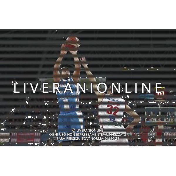 Lega Basket serie A Victoria Libertas Pallacanestro Pesaro - Banco di Sardegna Sassari 13/01/2018 nella foto: Spissu Marco Â©Claudio Zamagni/Agenzia Aldo Liverani Spissu Marco during basketball match between Victoria Libertas Pallacanestro Pesaro and Banco di Sardegna Sassari at Adriatic Arena in Pesaro on January 13 2018 photo credit Claudio Zamagni/Aldo Liverani Photo Agency / AGENZIA ALDO LIVERANI SAS 