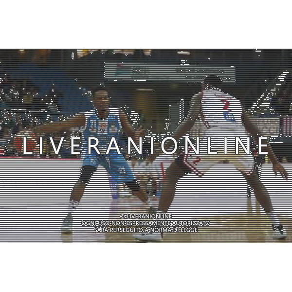 Lega Basket serie A Victoria Libertas Pallacanestro Pesaro - Banco di Sardegna Sassari 13/01/2018 nella foto: Pierre Dyshawn Â©Claudio Zamagni/Agenzia Aldo Liverani Pierre Dyshawn during basketball match between Victoria Libertas Pallacanestro Pesaro and Banco di Sardegna Sassari at Adriatic Arena in Pesaro on January 13 2018 photo credit Claudio Zamagni/Aldo Liverani Photo Agency / AGENZIA ALDO LIVERANI SAS 