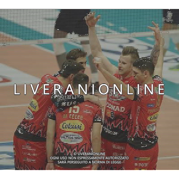 Regular Season SuperLega UnipolSai di Volley 5a Giornata di Ritorno Monza (MB) - 13.01.2018 Gi Group Monza-Sir Safety Conad Perugia Nella Foto:Esultanza giocatori perugia /Ph.Vitez-Ag. Aldo Liverani