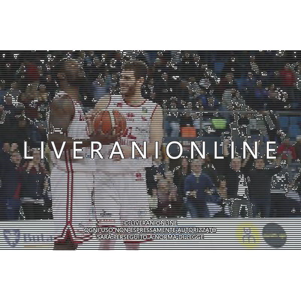 Lega Basket serie A Victoria Libertas Pallacanestro Pesaro - Banco di Sardegna Sassari 13/01/2018 nella foto: Ceron Marco little Mario ©Claudio Zamagni/Agenzia Aldo Liverani Ceron Marco little Mario during basketball match between Victoria Libertas Pallacanestro Pesaro and Banco di Sardegna Sassari at Adriatic Arena in Pesaro on January 13 2018 photo credit Claudio Zamagni/Aldo Liverani Photo Agency 
