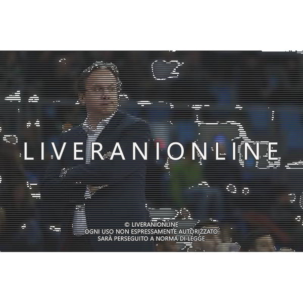 Lega Basket serie A Victoria Libertas Pallacanestro Pesaro - Banco di Sardegna Sassari 13/01/2018 nella foto: Coach Pasquini Federico ©Claudio Zamagni/Agenzia Aldo Liverani Coach Pasquini Federico during basketball match between Victoria Libertas Pallacanestro Pesaro and Banco di Sardegna Sassari at Adriatic Arena in Pesaro on January 13 2018 photo credit Claudio Zamagni/Aldo Liverani Photo Agency 