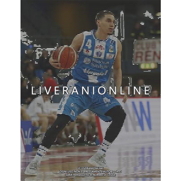 Lega Basket serie A Victoria Libertas Pallacanestro Pesaro - Banco di Sardegna Sassari 13/01/2018 nella foto: Bamforth Scott ©Claudio Zamagni/Agenzia Aldo Liverani Bamforth Scott during basketball match between Victoria Libertas Pallacanestro Pesaro and Banco di Sardegna Sassari at Adriatic Arena in Pesaro on January 13 2018 photo credit Claudio Zamagni/Aldo Liverani Photo Agency 