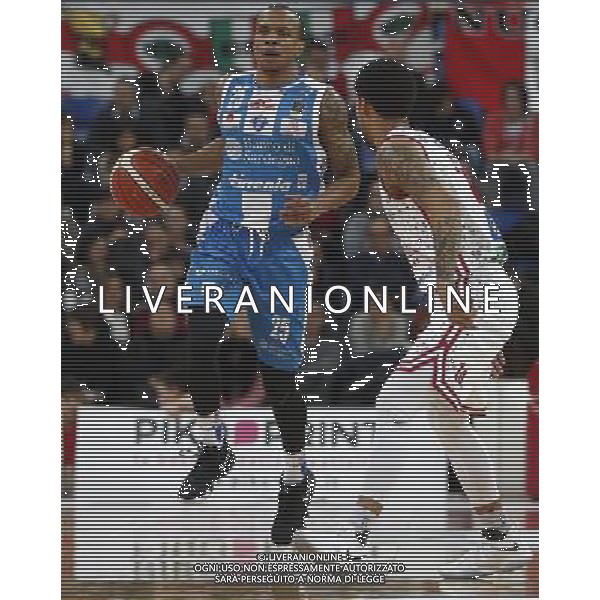 Lega Basket serie A Victoria Libertas Pallacanestro Pesaro - Banco di Sardegna Sassari 13/01/2018 nella foto: Hatcher Williams ©Claudio Zamagni/Agenzia Aldo Liverani Hatcher Williams during basketball match between Victoria Libertas Pallacanestro Pesaro and Banco di Sardegna Sassari at Adriatic Arena in Pesaro on January 13 2018 photo credit Claudio Zamagni/Aldo Liverani Photo Agency 
