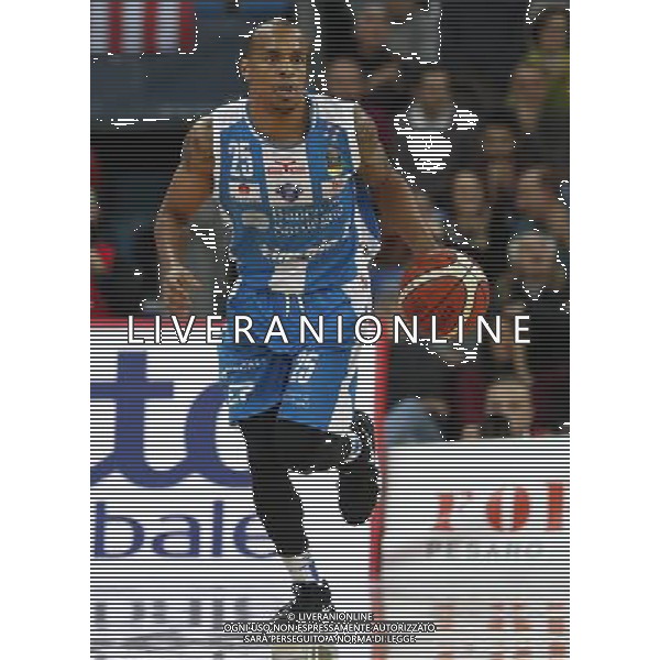 Lega Basket serie A Victoria Libertas Pallacanestro Pesaro - Banco di Sardegna Sassari 13/01/2018 nella foto: Hatcher Williams ©Claudio Zamagni/Agenzia Aldo Liverani Hatcher Williams during basketball match between Victoria Libertas Pallacanestro Pesaro and Banco di Sardegna Sassari at Adriatic Arena in Pesaro on January 13 2018 photo credit Claudio Zamagni/Aldo Liverani Photo Agency 