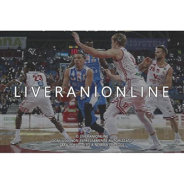 Lega Basket serie A Victoria Libertas Pallacanestro Pesaro - Banco di Sardegna Sassari 13/01/2018 nella foto: Bamforth Scott ©Claudio Zamagni/Agenzia Aldo Liverani Bamforth Scott during basketball match between Victoria Libertas Pallacanestro Pesaro and Banco di Sardegna Sassari at Adriatic Arena in Pesaro on January 13 2018 photo credit Claudio Zamagni/Aldo Liverani Photo Agency 