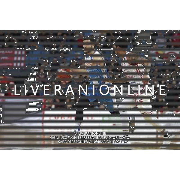 Lega Basket serie A Victoria Libertas Pallacanestro Pesaro - Banco di Sardegna Sassari 13/01/2018 nella foto: Spissu Marco ©Claudio Zamagni/Agenzia Aldo Liverani Spissu Marco during basketball match between Victoria Libertas Pallacanestro Pesaro and Banco di Sardegna Sassari at Adriatic Arena in Pesaro on January 13 2018 photo credit Claudio Zamagni/Aldo Liverani Photo Agency 