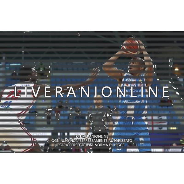Lega Basket serie A Victoria Libertas Pallacanestro Pesaro - Banco di Sardegna Sassari 13/01/2018 nella foto: Hatcher Williams ©Claudio Zamagni/Agenzia Aldo Liverani Hatcher Williams during basketball match between Victoria Libertas Pallacanestro Pesaro and Banco di Sardegna Sassari at Adriatic Arena in Pesaro on January 13 2018 photo credit Claudio Zamagni/Aldo Liverani Photo Agency 