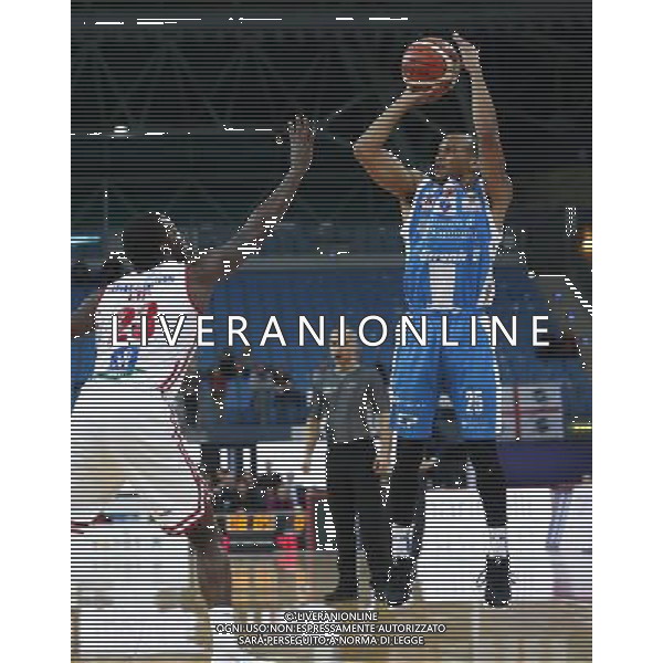Lega Basket serie A Victoria Libertas Pallacanestro Pesaro - Banco di Sardegna Sassari 13/01/2018 nella foto: Hatcher Williams ©Claudio Zamagni/Agenzia Aldo Liverani Hatcher Williams during basketball match between Victoria Libertas Pallacanestro Pesaro and Banco di Sardegna Sassari at Adriatic Arena in Pesaro on January 13 2018 photo credit Claudio Zamagni/Aldo Liverani Photo Agency 