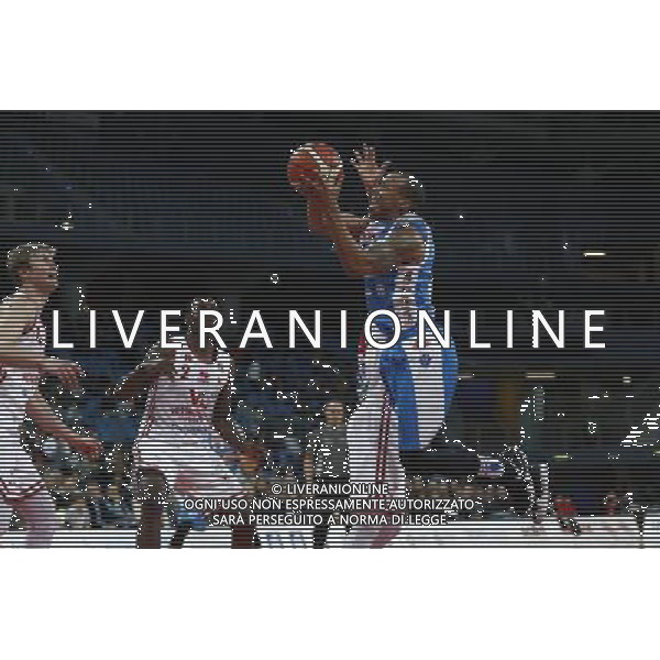 Lega Basket serie A Victoria Libertas Pallacanestro Pesaro - Banco di Sardegna Sassari 13/01/2018 nella foto: Hatcher Williams ©Claudio Zamagni/Agenzia Aldo Liverani Hatcher Williams during basketball match between Victoria Libertas Pallacanestro Pesaro and Banco di Sardegna Sassari at Adriatic Arena in Pesaro on January 13 2018 photo credit Claudio Zamagni/Aldo Liverani Photo Agency 