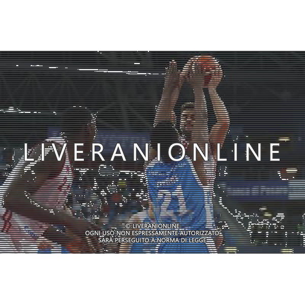 Lega Basket serie A Victoria Libertas Pallacanestro Pesaro - Banco di Sardegna Sassari 13/01/2018 nella foto: Bertone Pablo ©Claudio Zamagni/Agenzia Aldo Liverani Bertone Pablo during basketball match between Victoria Libertas Pallacanestro Pesaro and Banco di Sardegna Sassari at Adriatic Arena in Pesaro on January 13 2018 photo credit Claudio Zamagni/Aldo Liverani Photo Agency 