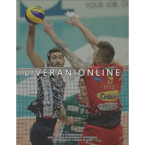 Regular Season SuperLega UnipolSai di Volley 5a Giornata di Ritorno Monza (MB) - 13.01.2018 Gi Group Monza-Sir Safety Conad Perugia Nella Foto:Botto Iacopo - Zaytsev Ivan /Ph.Vitez-Ag. Aldo Liverani