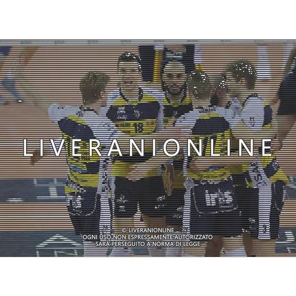 Regular Season SuperLega UnipolSai di Volley 2017/2018 5a Giornata di Ritorno Modena - 14.01.2018 Azimut Modena-Calzedonna Verona Nella Foto:esultanza dei giocatori di modena /Ph.Vitez-Ag. Aldo Liverani