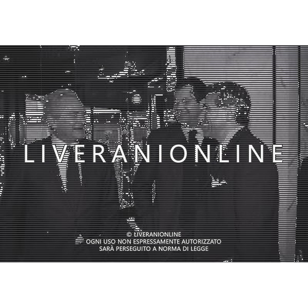 1995 MILANO RIUNIONE PRESIDENTI IN LEGA CALCIO NELLA FOTO GIAMPIERO BONIPERTI E OSCAR DAMIANI AG ALDO LIVERANI SAS