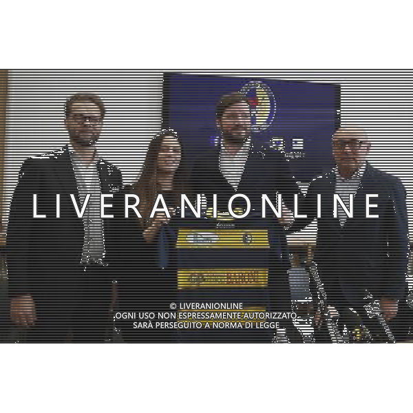 Ivan Nestrovic nuovo Proprietario del Santarcangelo Calcio 15/01/2018 nella foto: vlado borozan ivan mestrovic sindaco alice parma roberto brolli Â©Claudio Zamagni/Agenzia Aldo Liverani / AGENZIA ALDO LIVERANI SAS 