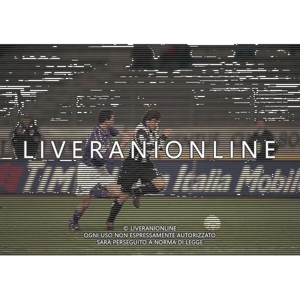 20-01-1998 TORINO COPPA ITALIA JUVENTUS FIORENTINA 0-0 NELLA FOTO ALESSANDRO DEL PIERO E ANDREA TAROZZI AG ALDO LIVERANI SAS
