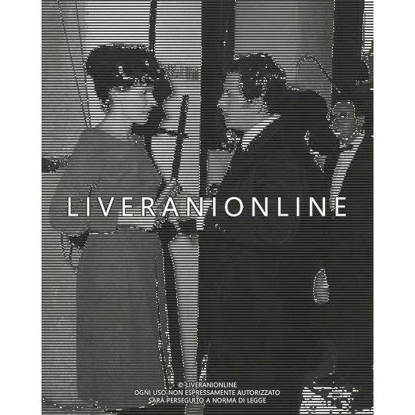 SANREMO- FESTIVAL DELLA CANZONE ITALIANA 1966 NELLA FOTO DOMENICO MODUGNO E ORNELLA VANONI AG ALDO LIVERANI SAS