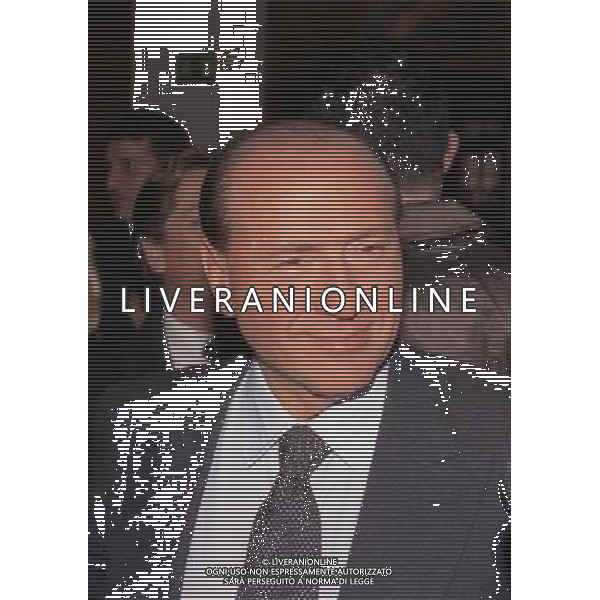 22-12-1998 MILANO FESTA NATALIZIA MILAN CALCIO NEL RISTORANTE DA GIANNINO NELLA FOTO SILVIO BERLUSCONI AG ALDO LIVERANI SAS