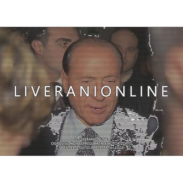 22-12-1998 MILANO FESTA NATALIZIA MILAN CALCIO NEL RISTORANTE DA GIANNINO NELLA FOTO SILVIO BERLUSCONI AG ALDO LIVERANI SAS