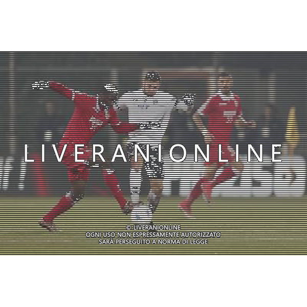 CESENA - BARI serie B ConTe.it 20/01/2017 nella foto: Cisse Karamoko SCHIAVONE ANDREA Â©Claudio Zamagni/Agenzia Aldo Liverani Cisse Karamoko SCHIAVONE ANDREA during Serie B conTe.it match between Cesena and Bari at Stadio Orogel Dino Manuzzi on January 20, 2017 in Cesena, Italy. photo credit by Claudio Zamagni/Aldo Liverani Photo Agency 