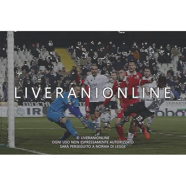 CESENA - BARI serie B ConTe.it 20/01/2017 nella foto: FULIGNATI ANDREA ©Claudio Zamagni/Agenzia Aldo Liverani FULIGNATI ANDREA saves during Serie B conTe.it match between Cesena and Bari at Stadio Orogel Dino Manuzzi on January 20, 2017 in Cesena, Italy. photo credit by Claudio Zamagni/Aldo Liverani Photo Agency 