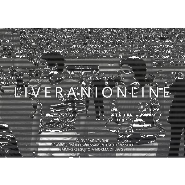 NAZIONALE ITALIANA CALCIO 1971-1972 NELLA FOTO GIGI RIVA E FRANCO CAUSIO AG ALDO LIVERANI SAS