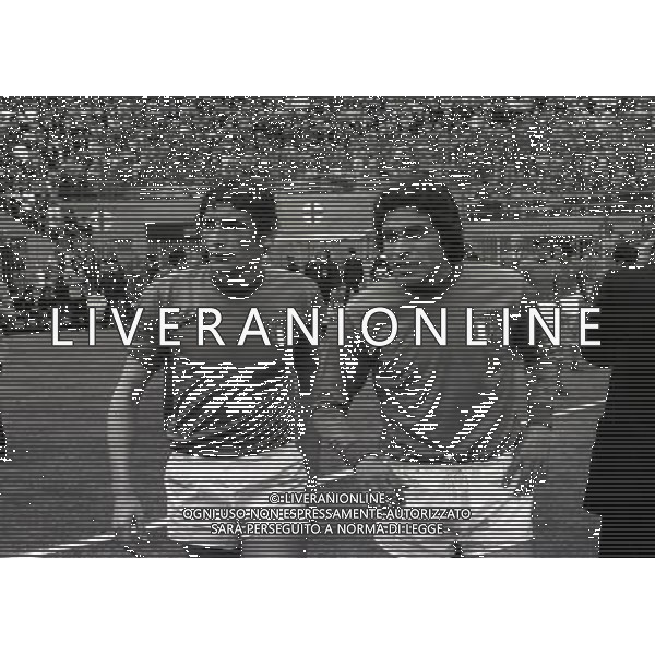 NAZIONALE ITALIANA CALCIO 1971-1972 NELLA FOTO GIGI RIVA E FRANCO CAUSIO AG ALDO LIVERANI SAS
