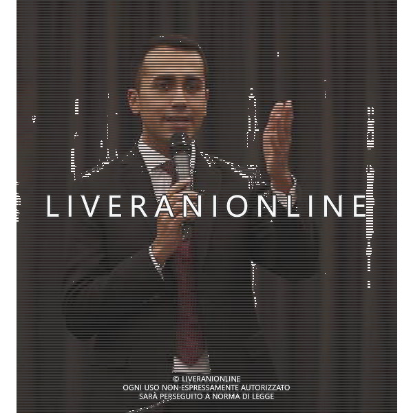 Rimini - Rally per l\'Italia tour del candidato premier Luigi Di Maio 27/01/2018 nella foto: Luigi Di Maio FOTO Claudio Zamagni/Agenzia Aldo Liverani 