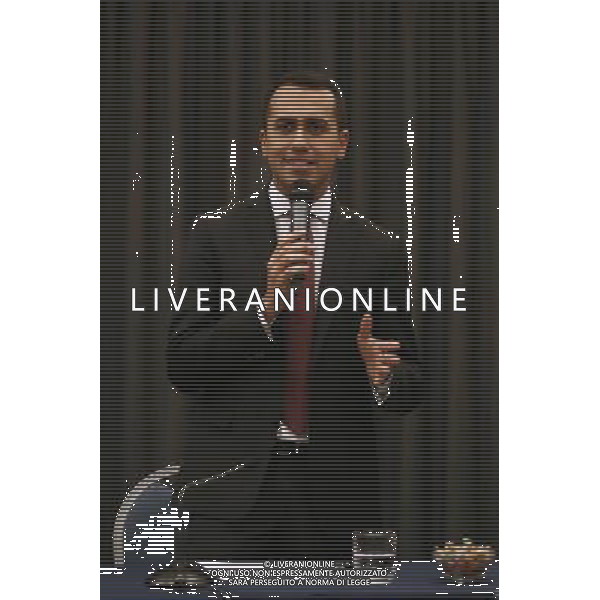 Rimini - Rally per l\'Italia tour del candidato premier Luigi Di Maio 27/01/2018 nella foto: Luigi Di Maio ©Claudio Zamagni/Agenzia Aldo Liverani 