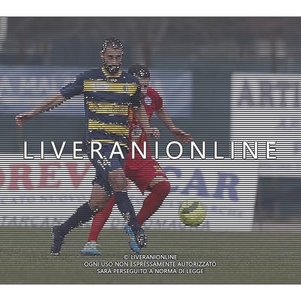 Santarcangelo - Albinoleffe Campionato di calcio serie C girone B 27/01/2018 nella foto: Abderrazak Jadid Zaffagnini Andrea ©Claudio Zamagni/Agenzia Aldo Liverani 